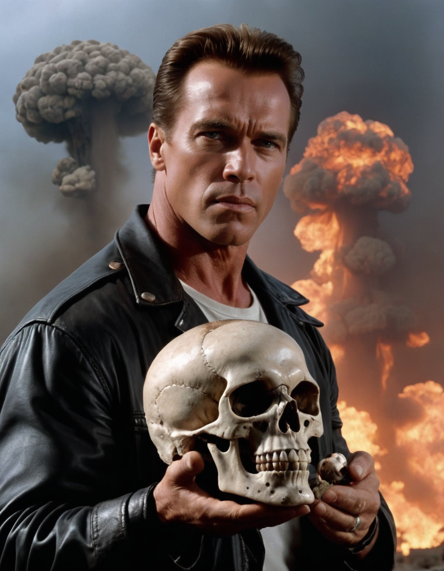 08512-4033958193-cinematic film still t-900 arnold schwarzenegger  holding a skull, mushroom cloud background, meme, _lora_AwkwardCatPhotoXL_0.75.png